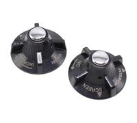 Heater and Air Control Knobs 2 Pieces Replacement for MGB GT and 1962-1974 Chrome Bumper ABS Climate Control System Components