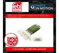 Heater / Blower Resistor fits SEAT LEON 1P1 05 to 12 Regulator Rheostat Febi New