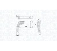 Heat Exchanger, interior heating MAGNETI MARELLI 350218467000 For CITROËN, PEUGE