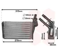 Heater core 43006228 VAN WEZEL for RENAULT CLIO Mk II CLIO II Hatchback Van
