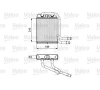 Heater core 811524 VALEO for VW TRANSPORTER / CARAVELLE Mk V Bus MULTIVAN Mk V