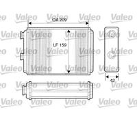 Heater core 812280 VALEO for FIAT LANCIA