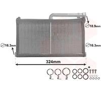 Heater core Brazed cooling fins 03006296 VAN WEZEL for AUDI A6 C6 A6 C6 Avant