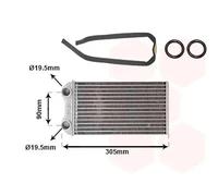 Heater core Brazed cooling fins 43006439 VAN WEZEL for RENAULT OPEL NISSAN