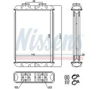 Heat Exchanger, interior heating NISSENS 70019 for 159 (939_) 2 2009-2011