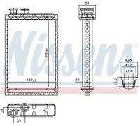 NISSENS 707224 Heater matrix
