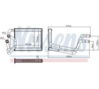 Heater core Brazed cooling fins 707245 NISSENS for HYUNDAI i10 I i10 II