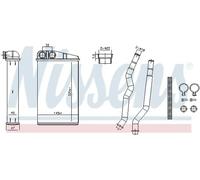 Nissens Cabin Heater Core 707270 for eg. CITROËN C1 (2006) 1.0 etc