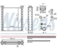 NISSENS 707280 Heater matrix