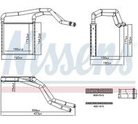 Heater core Brazed cooling fins 707298 NISSENS for KIA SOUL II