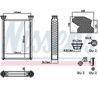 NISSENS 707309 Heater matrix