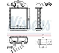 Heater core Brazed cooling fins 707313 NISSENS for VW AUDI PORSCHE