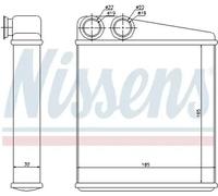 NISSENS 72206 Heater matrix