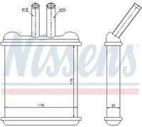 Nissens Heater Matrix 76502 - Brazed Cooling Fins - for Daewoo Nubira, Assol