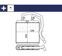 Heater core Brazed cooling fins AH 12 000S MAHLE for IVECO DAILY III Van