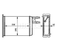 MAHLE ORIGINAL AH 147 000S Heater matrix
