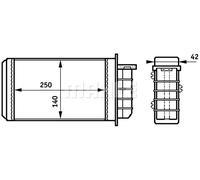 MAHLE ORIGINAL AH 148 000S Heater matrix