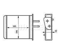 MAHLE ORIGINAL AH 159 000S Heater matrix