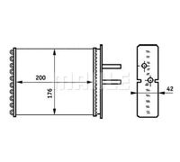 MAHLE ORIGINAL AH 161 000S Heater matrix