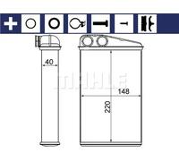 HEAT EXCHANGER INTERIOR HEATING AH 17 000S FOR RENAULT SCENIC/II/GRAND MEGANE