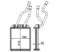MAHLE ORIGINAL AH 180 000S Heater matrix
