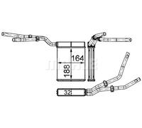 MAHLE ORIGINAL AH 199 000S Heater matrix