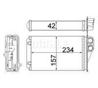 MAHLE ORIGINAL AH 248 000S Heater matrix