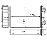 MAHLE ORIGINAL AH 251 000S Heater matrix