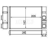 MAHLE AH 260 000S Heater matrix