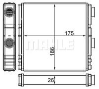 MAHLE ORIGINAL AH 262 000S Heater matrix