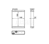 MAHLE AH 265 000S Heater matrix