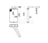 MAHLE ORIGINAL AH 268 000S Heater matrix