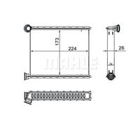 MAHLE ORIGINAL AH 270 000S Heater matrix