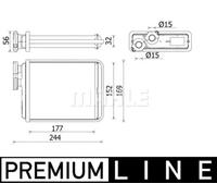 MAHLE ORIGINAL AH 277 000P Heater matrix