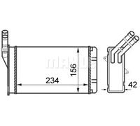 MAHLE ORIGINAL AH 43 000S Heater matrix
