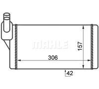 MAHLE ORIGINAL AH 47 000S Heater matrix