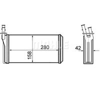 MAHLE ORIGINAL AH 63 000S Heater matrix
