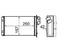 MAHLE ORIGINAL AH 67 000S Heater matrix