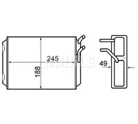 MAHLE ORIGINAL AH 70 000S Heater matrix