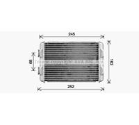 Heater core Brazed cooling fins AL6158 AVA QUALITY COOLING for ALFA ROMEO BRERA