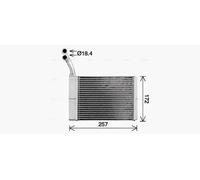 Heater core Brazed cooling fins CN6330 AVA QUALITY COOLING for PEUGEOT CITROËN