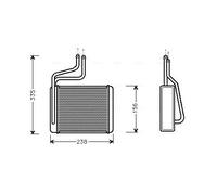 AVA Heater Core FD6286 for Ford Cougar (1999) 2.5