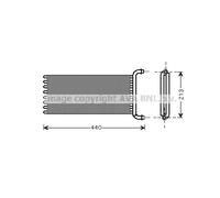 Heater core Brazed cooling fins MSA6441 AVA QUALITY COOLING for MERCEDES-BENZ