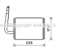 Heater core Brazed cooling fins MZA6268 AVA QUALITY COOLING for MAZDA 6 Saloon
