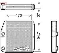 Heater core DRR09101 DENSO for FIAT 500L
