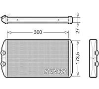 Denso Heater Core - DRR12008