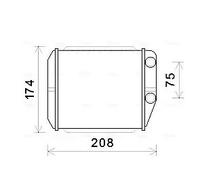Heater core FT6416 AVA QUALITY COOLING for FIAT DUCATO Van DUCATO Bus