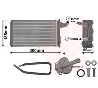 Heater core Mechanically jointed cooling fins 17006106 VAN WEZEL for ALFA ROMEO