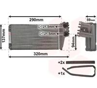 VAN WEZEL 40006227 Heater matrix