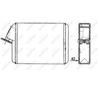 NRF Heater Matrix 58840 - Mechanically Jointed Cooling Fins - For Citroen VISA